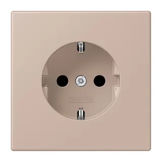 Jung SCHUKO Steckdose, 16 A 250 V ~, SAFETY+, Serie LS, ombre br?lée claire LC1520KI240