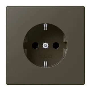 Jung SCHUKO Steckdose, 16 A 250 V ~, SAFETY+, Serie LS, ombre naturelle 31 LC1520KI241