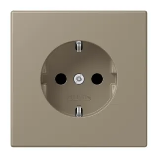 Jung SCHUKO Steckdose, 16 A 250 V ~, SAFETY+, Serie LS, ombre naturelle moyenne LC1520KI242