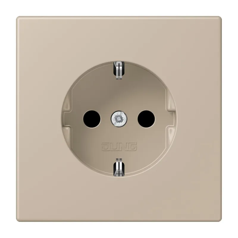Jung SCHUKO Steckdose, 16 A 250 V ~, Serie LS, ombre naturelle claire LC1520243