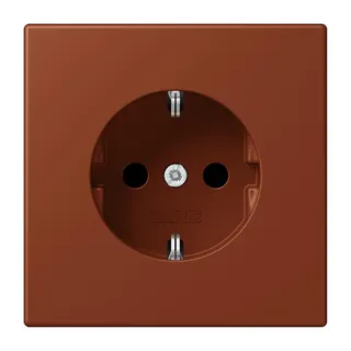 Jung SCHUKO Steckdose, 16 A 250 V ~, SAFETY+, Serie LS, terre sienne br?lée 59 LC1520KI247