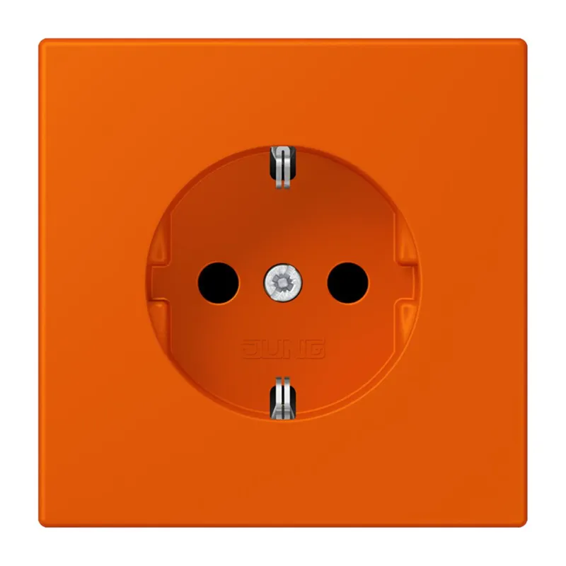 Jung SCHUKO Steckdose, 16 A 250 V ~, SAFETY+, Serie LS, orange vif LC1520KI260