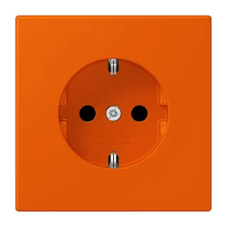 Jung SCHUKO Steckdose, 16 A 250 V ~, SAFETY+, Serie LS, orange vif LC1520KI260
