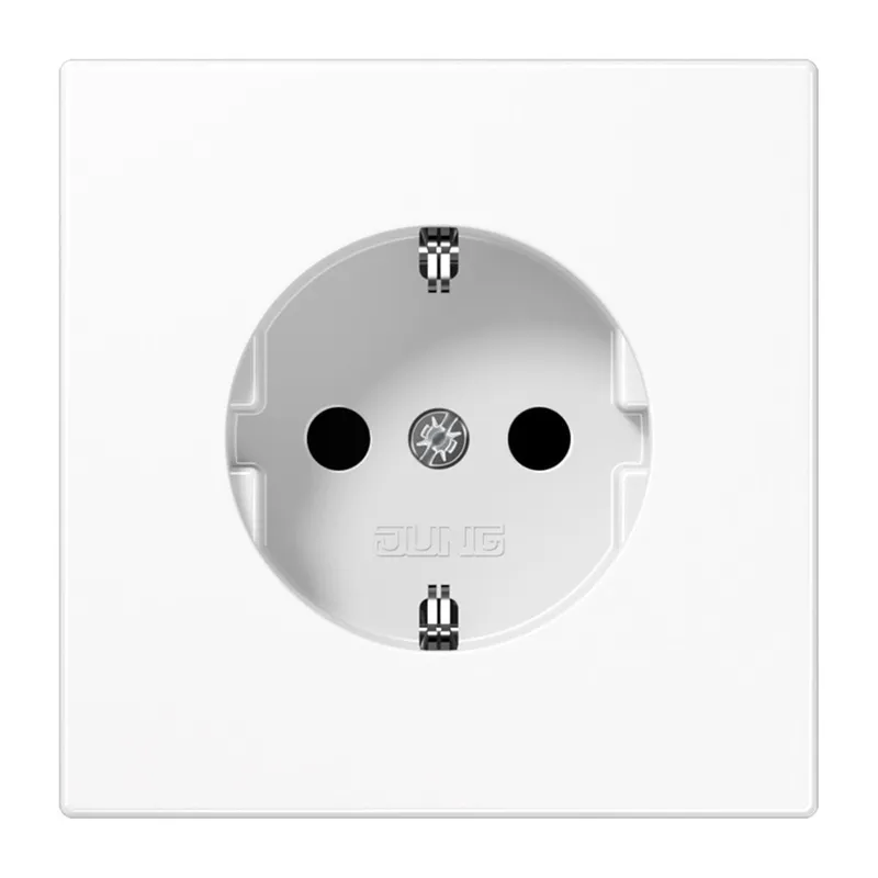 Jung SCHUKO Steckdose, 16 A 250 V ~, SAFETY+, Duroplast antimikrobiell, Serie LS, alpinweiß SPLS1520KIWW