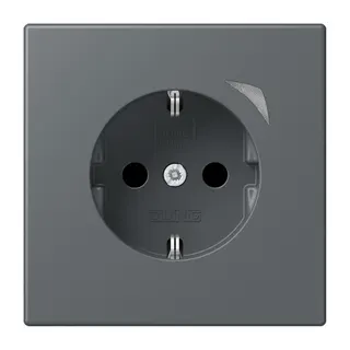 Jung HOME SCHUKO® Steckdose, 16 A 250 V ~, Schraubklemmen, mit Funktionsanzeige, SAFETY+, Thermoplast lackiert BTLC1521S202