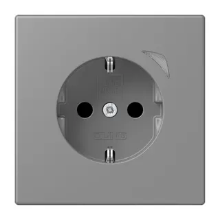 Jung HOME SCHUKO® Steckdose, 16 A 250 V ~, Schraubklemmen, mit Funktionsanzeige, SAFETY+, Thermoplast lackiert BTLC1521S203