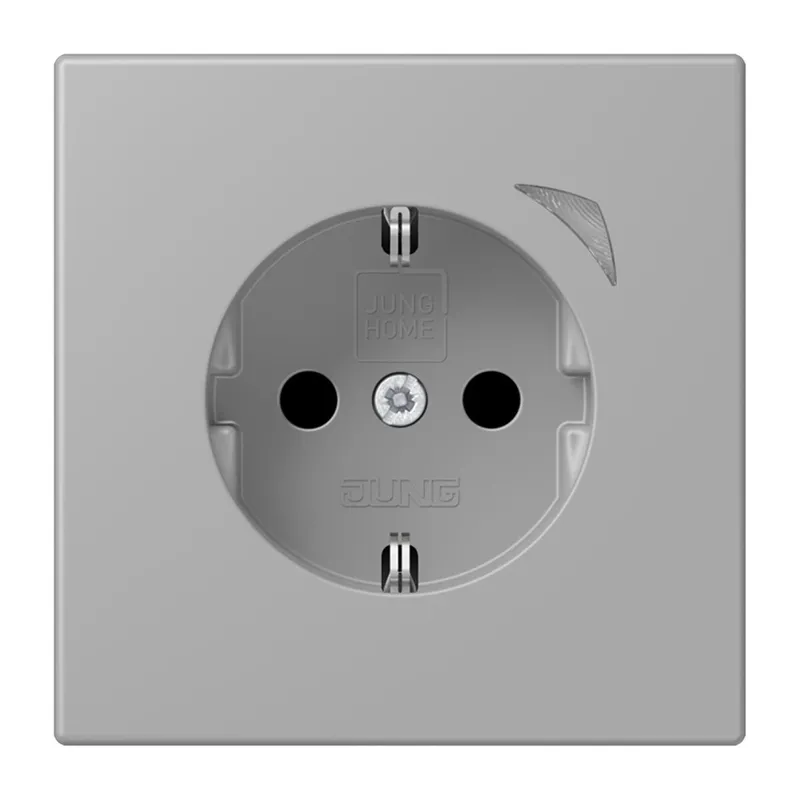 Jung HOME SCHUKO® Steckdose, 16 A 250 V ~, Schraubklemmen, mit Funktionsanzeige, SAFETY+, Thermoplast lackiert BTLC1521S204