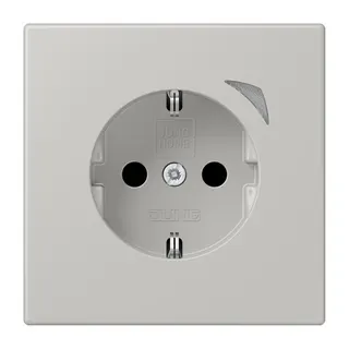 Jung HOME SCHUKO® Steckdose, 16 A 250 V ~, Schraubklemmen, mit Funktionsanzeige, SAFETY+, Thermoplast lackiert BTLC1521S205