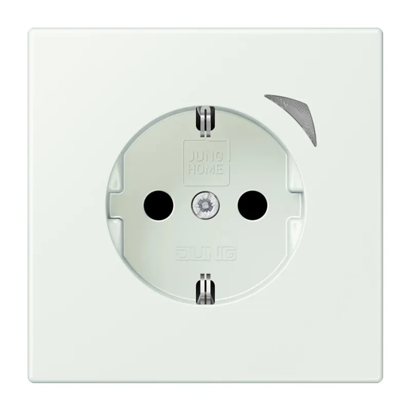Jung HOME SCHUKO® Steckdose, 16 A 250 V ~, Schraubklemmen, mit Funktionsanzeige, SAFETY+, Thermoplast lackiert BTLC1521S210