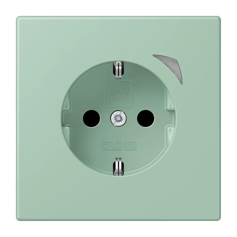 Jung HOME SCHUKO® Steckdose, 16 A 250 V ~, Energy, Schraubklemmen, mit Funktionsanzeige, SAFETY+, Thermoplast BTLC1521SE217