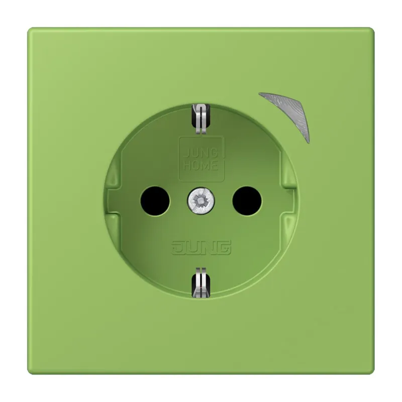 Jung HOME SCHUKO® Steckdose, 16 A 250 V ~, Schraubklemmen, mit Funktionsanzeige, SAFETY+, Thermoplast lackiert BTLC1521S220