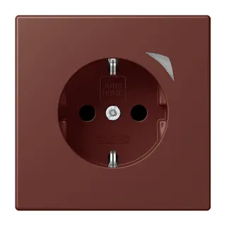Jung HOME SCHUKO® Steckdose, 16 A 250 V ~, Schraubklemmen, mit Funktionsanzeige, SAFETY+, Thermoplast lackiert BTLC1521S235