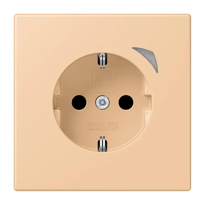 Jung HOME SCHUKO® Steckdose, 16 A 250 V ~, Schraubklemmen, mit Funktionsanzeige, SAFETY+, Thermoplast lackiert BTLC1521S237