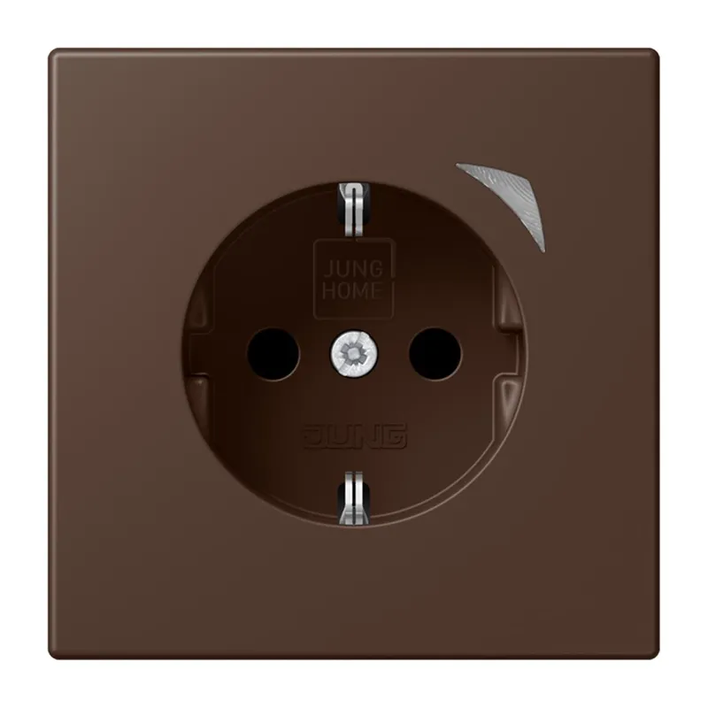 Jung HOME SCHUKO® Steckdose, 16 A 250 V ~, Schraubklemmen, mit Funktionsanzeige, SAFETY+, Thermoplast lackiert BTLC1521S239