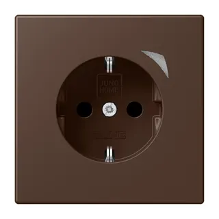 Jung HOME SCHUKO® Steckdose, 16 A 250 V ~, Schraubklemmen, mit Funktionsanzeige, SAFETY+, Thermoplast lackiert BTLC1521S239