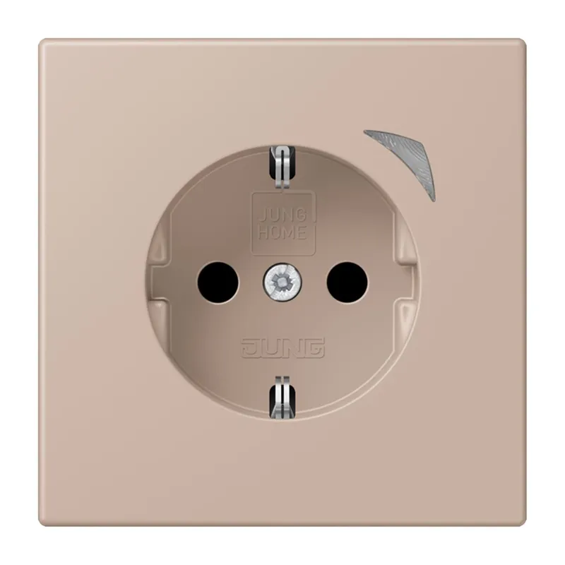 Jung HOME SCHUKO® Steckdose, 16 A 250 V ~, Schraubklemmen, mit Funktionsanzeige, SAFETY+, Thermoplast lackiert BTLC1521S240