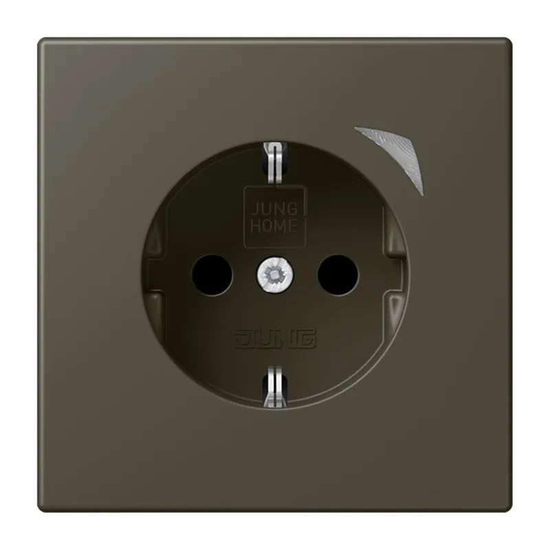 Jung HOME SCHUKO® Steckdose, 16 A 250 V ~, Schraubklemmen, mit Funktionsanzeige, SAFETY+, Thermoplast lackiert BTLC1521S241