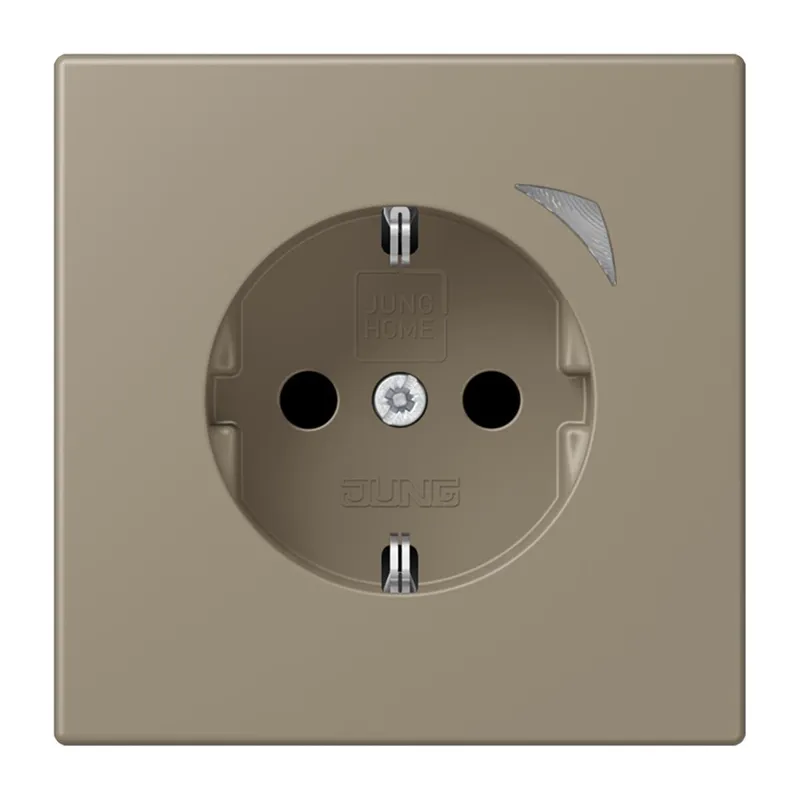 Jung HOME SCHUKO® Steckdose, 16 A 250 V ~, Energy, Schraubklemmen, mit Funktionsanzeige, SAFETY+, Thermoplast BTLC1521SE242