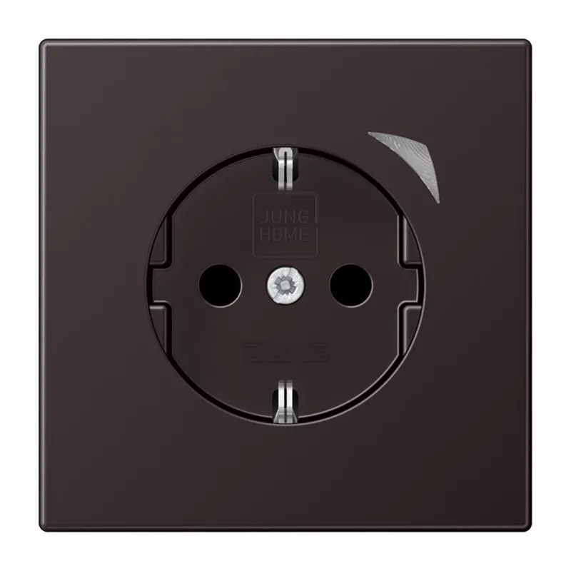 Jung SCHUKO Steckdose, 16 A 250 V ~, Schraubklemmen, mit Funktionsanzeige, SAFETY+, Thermoplast lackiert, Serie LS, BTAL1521SD-L