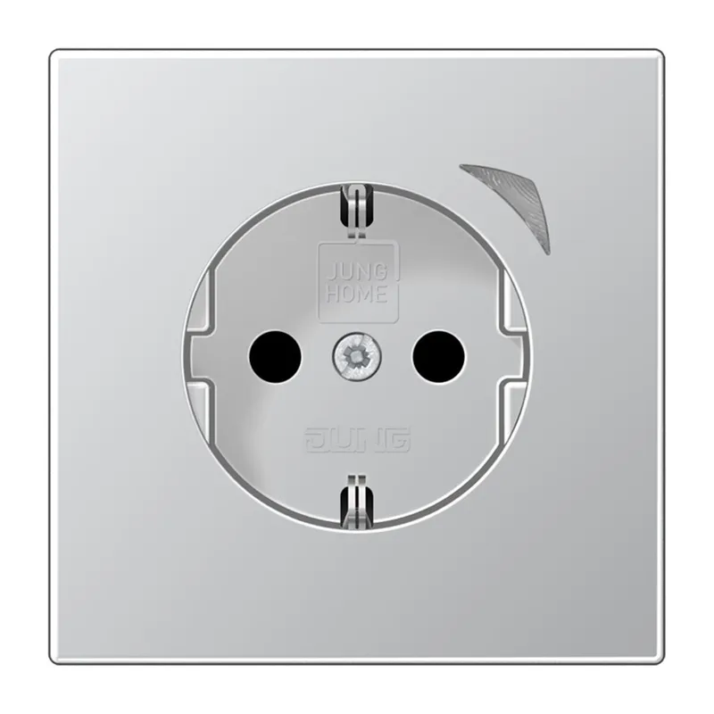 Jung SCHUKO Steckdose, 16 A 250 V ~, Schraubklemmen, mit Funktionsanzeige, SAFETY+, Thermoplast lackiert, Serie LS, BTAL1521SE-L