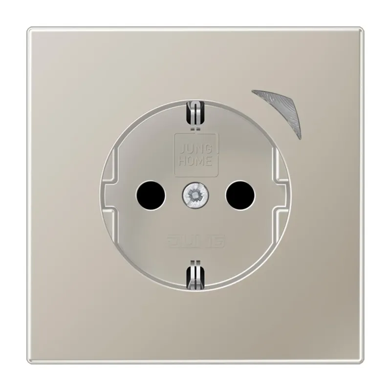 Jung SCHUKO Steckdose, 16 A 250 V ~, Schraubklemmen, mit Funktionsanzeige, SAFETY+, Thermoplast lackiert, Serie LS, BTES1521SE-L