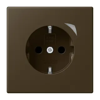 Jung SCHUKO Steckdose, 16 A 250 V ~, Schraubklemmen, mit Funktionsanzeige, SAFETY+, Thermoplast lackiert, Serie LS, BTME1521SEAT-L