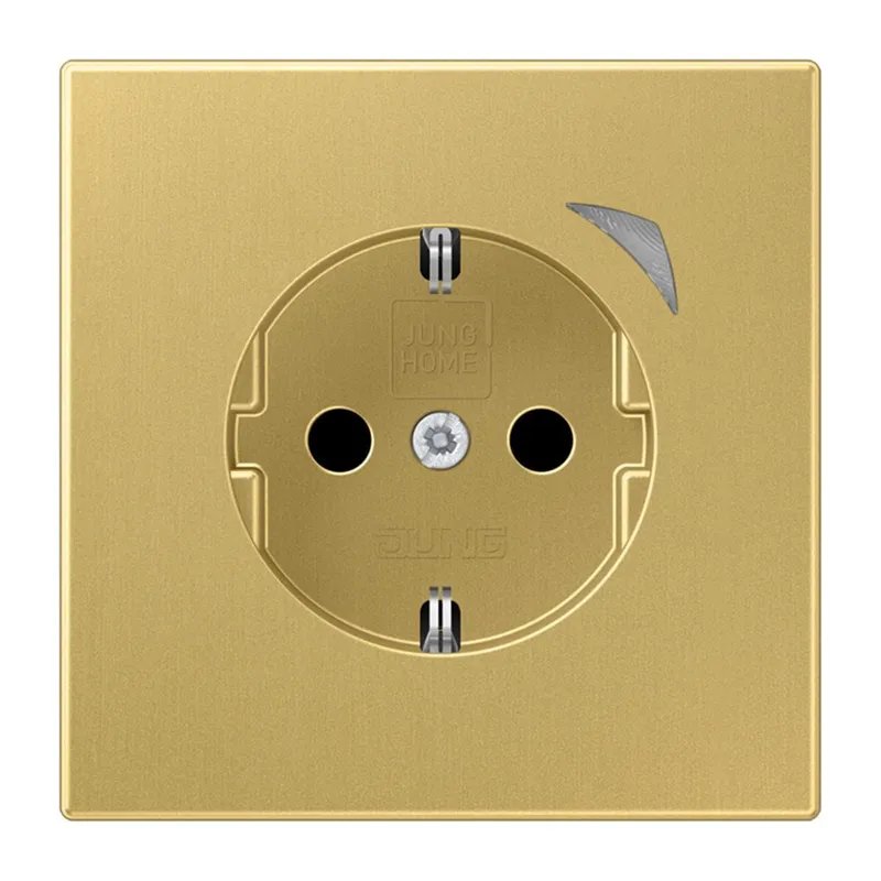 Jung SCHUKO Steckdose, 16 A 250 V ~, Schraubklemmen, mit Funktionsanzeige, SAFETY+, Thermoplast lackiert, Serie LS, BTME1521SC-L