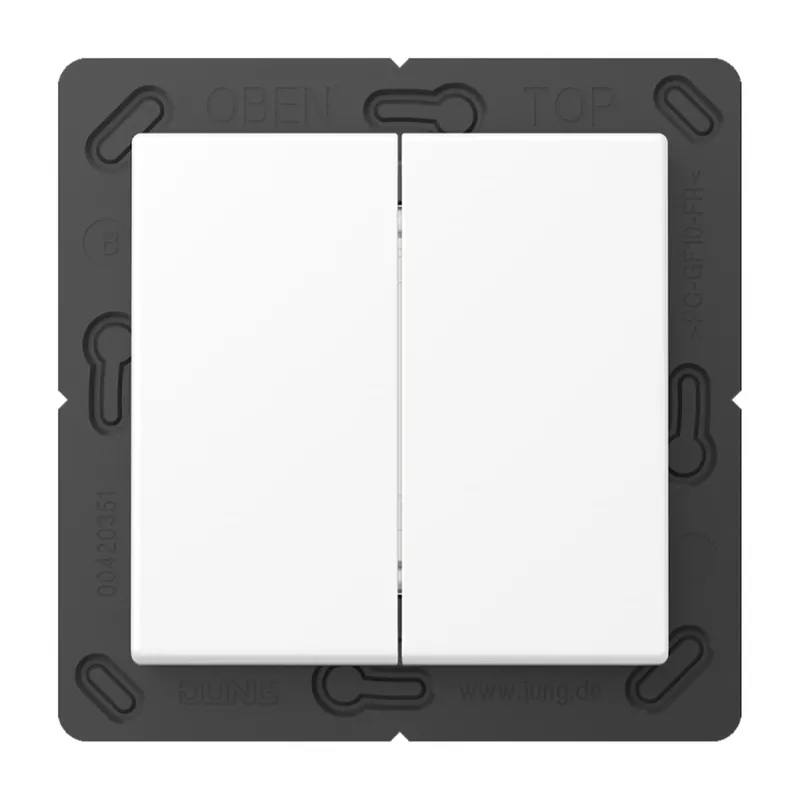 Jung Bluetooth® Low Energy Funk-Wandsender 4-kanalig, Serie A, schneeweiß matt BLEA595WWM