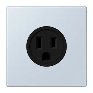 Jung Steckdose, US-Norm NEMA, 15 A 125 V ~, Schraubklemmen, ohne Krallen, Thermoplast lackiert, Serie LS, outremer pale LC521-15209