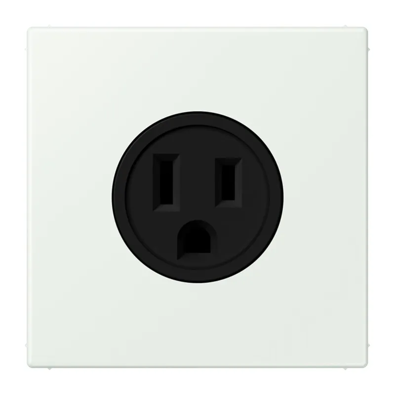 Jung Steckdose, US-Norm NEMA, 15 A 125 V ~, Schraubklemmen, ohne Krallen, Thermoplast lackiert, Serie LS, outremer gris LC521-15210