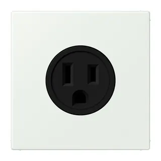 Jung Steckdose, US-Norm NEMA, 15 A 125 V ~, Schraubklemmen, ohne Krallen, Thermoplast lackiert, Serie LS, outremer gris LC521-15210