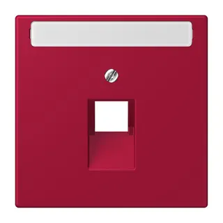 Jung Abdeckung für IAE/UAE-Anschlussdosen 1 x 8-polig, mit Schriftfeld, Thermoplast lackiert, Serie LS, rouge carmin LC969-1NAUA229