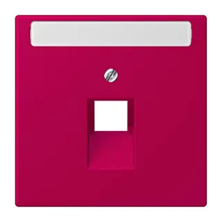 Jung Abdeckung für IAE/UAE-Anschlussdosen 1 x 8-polig, mit Schriftfeld, Thermoplast lackiert, Serie LS, rouge rubia LC969-1NAUA230