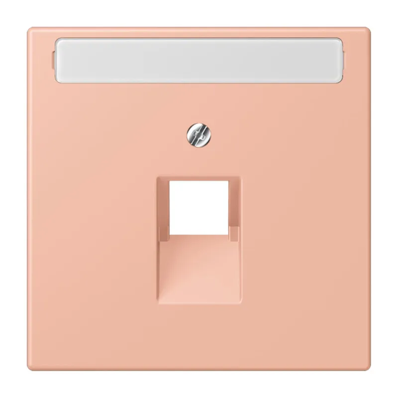 Jung Abdeckung für IAE/UAE-Anschlussdosen 1 x 8-polig, mit Schriftfeld, Thermoplast lackiert, Serie LS, rose clair LC969-1NAUA231