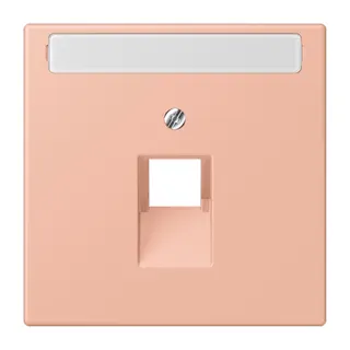Jung Abdeckung für IAE/UAE-Anschlussdosen 1 x 8-polig, mit Schriftfeld, Thermoplast lackiert, Serie LS, rose clair LC969-1NAUA231