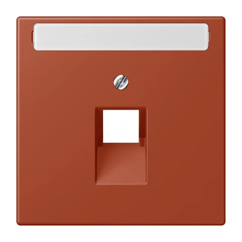 Jung Abdeckung für IAE/UAE-Anschlussdosen 1 x 8-polig, mit Schriftfeld, Thermoplast lackiert, Serie LS, l'ocre rouge LC969-1NAUA232