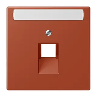 Jung Abdeckung für IAE/UAE-Anschlussdosen 1 x 8-polig, mit Schriftfeld, Thermoplast lackiert, Serie LS, l'ocre rouge LC969-1NAUA232