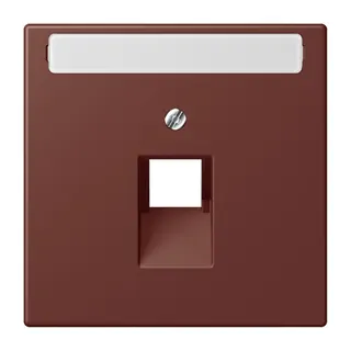 Jung Abdeckung für IAE/UAE-Anschlussdosen 1 x 8-polig, mit Schriftfeld, Thermoplast lackiert, Serie LS, terre sienne br?lée 31 LC969-1NAUA235