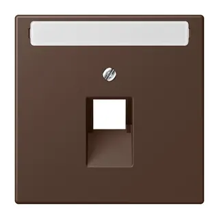 Jung Abdeckung für IAE/UAE-Anschlussdosen 1 x 8-polig, mit Schriftfeld, Thermoplast lackiert, Serie LS, terre d'ombre br?lée 31 LC969-1NAUA239