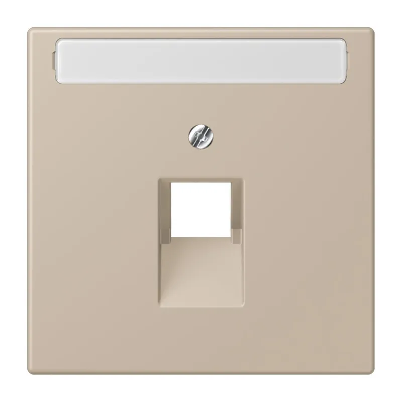 Jung Abdeckung für IAE/UAE-Anschlussdosen 1 x 8-polig, mit Schriftfeld, Thermoplast lackiert, Serie LS, ombre naturelle claire LC969-1NAUA243