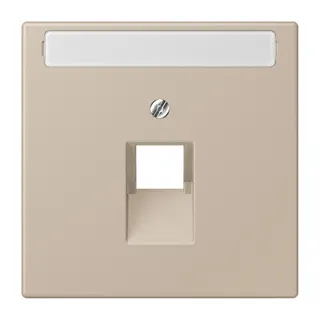 Jung Abdeckung für IAE/UAE-Anschlussdosen 1 x 8-polig, mit Schriftfeld, Thermoplast lackiert, Serie LS, ombre naturelle claire LC969-1NAUA243