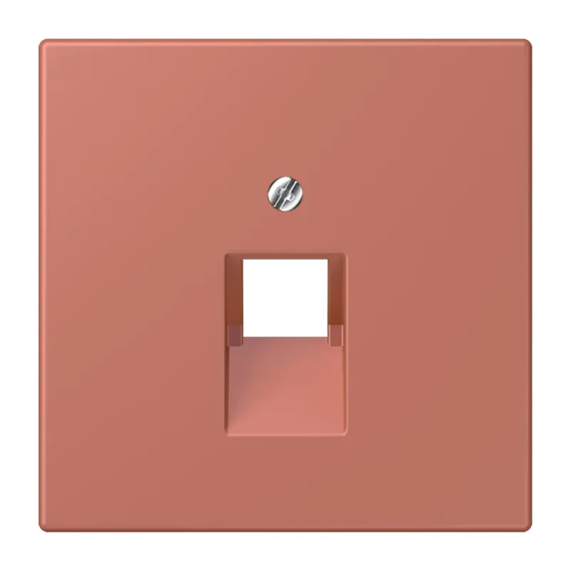 Jung Abdeckung für IAE/UAE-Anschlussdosen 1 x 8-polig, Thermoplast lackiert, Serie LS, terre sienne brique LC969-1UA236