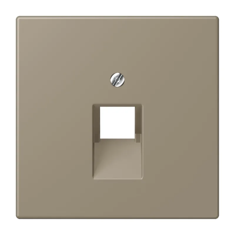 Jung Abdeckung für IAE/UAE-Anschlussdosen 1 x 8-polig, Thermoplast lackiert, Serie LS, ombre naturelle moyenne LC969-1UA242