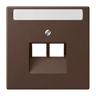 Jung Abdeckung für IAE/UAE-Anschlussdosen 2 x 8-polig, mit Schriftfeld, Thermoplast lackiert, Serie LS, terre d'ombre br?lée 31 LC969-2NAUA239