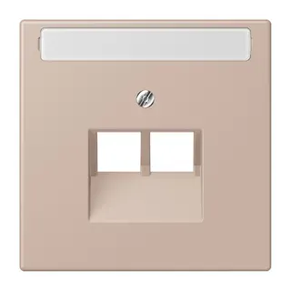Jung Abdeckung für IAE/UAE-Anschlussdosen 2 x 8-polig, mit Schriftfeld, Thermoplast lackiert, Serie LS, ombre br?lée claire LC969-2NAUA240