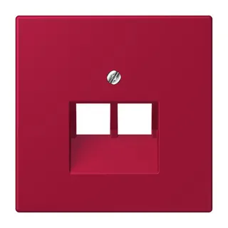 Jung Abdeckung für IAE/UAE-Anschlussdosen 2 x 8-polig, Thermoplast lackiert, Serie LS, rouge carmin LC969-2UA229