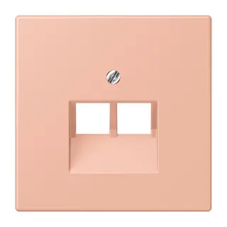 Jung Abdeckung für IAE/UAE-Anschlussdosen 2 x 8-polig, Thermoplast lackiert, Serie LS, rose clair LC969-2UA231