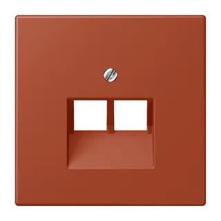 Jung Abdeckung für IAE/UAE-Anschlussdosen 2 x 8-polig, Thermoplast lackiert, Serie LS, l'ocre rouge LC969-2UA232