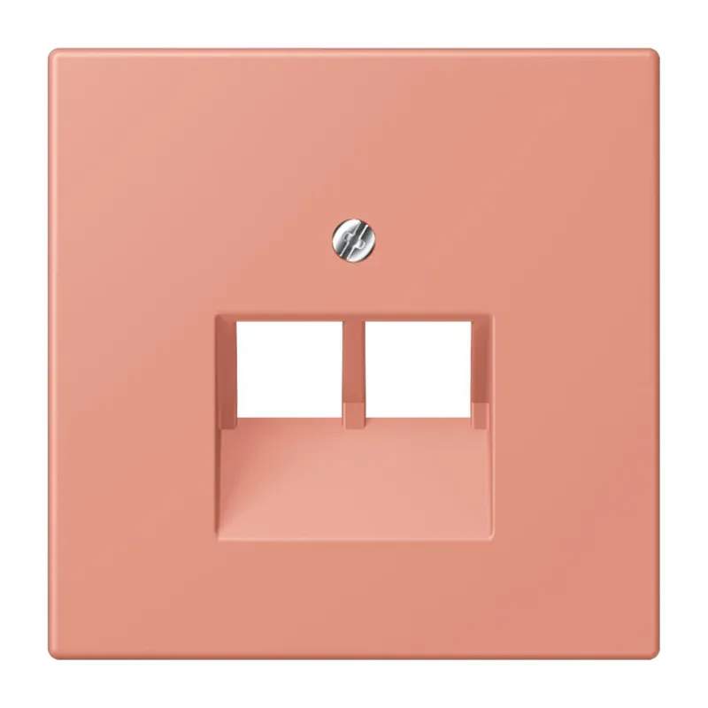 Jung Abdeckung für IAE/UAE-Anschlussdosen 2 x 8-polig, Thermoplast lackiert, Serie LS, l'ocre rouge moyen LC969-2UA233