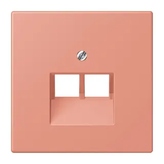 Jung Abdeckung für IAE/UAE-Anschlussdosen 2 x 8-polig, Thermoplast lackiert, Serie LS, l'ocre rouge moyen LC969-2UA233